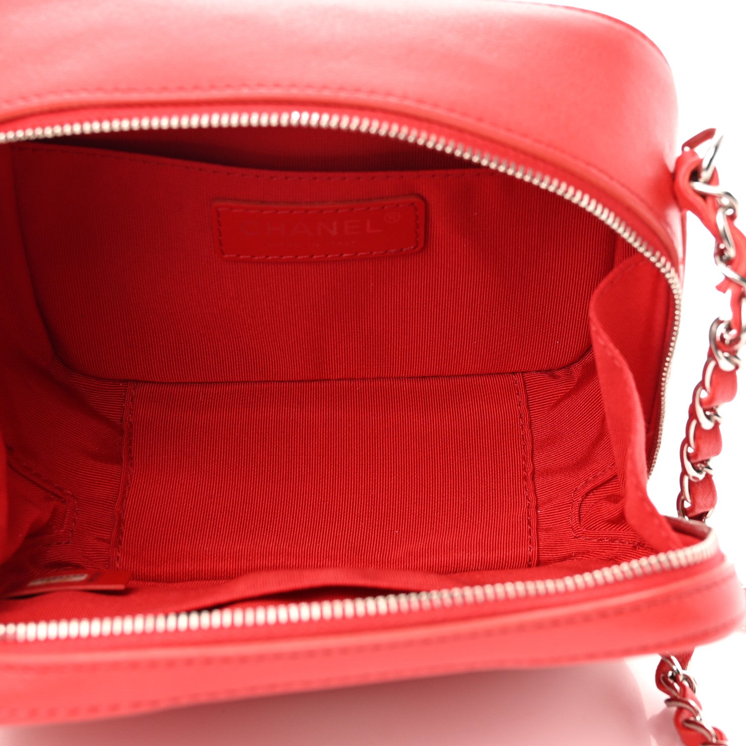 Chanel Lambskin Quilted Mini CC Box Camera Bag Red 5 of 14