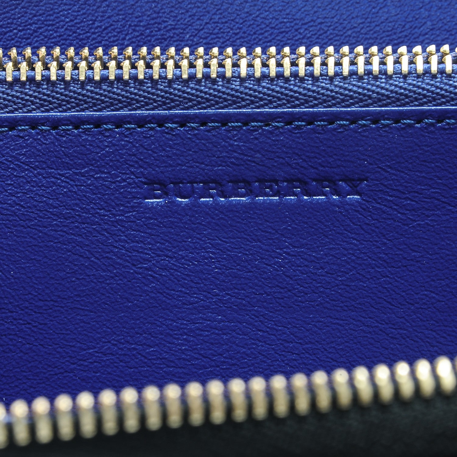 Burberry Calfskin Ziggy Zip Around Wallet Brilliant Blue 8 of 8