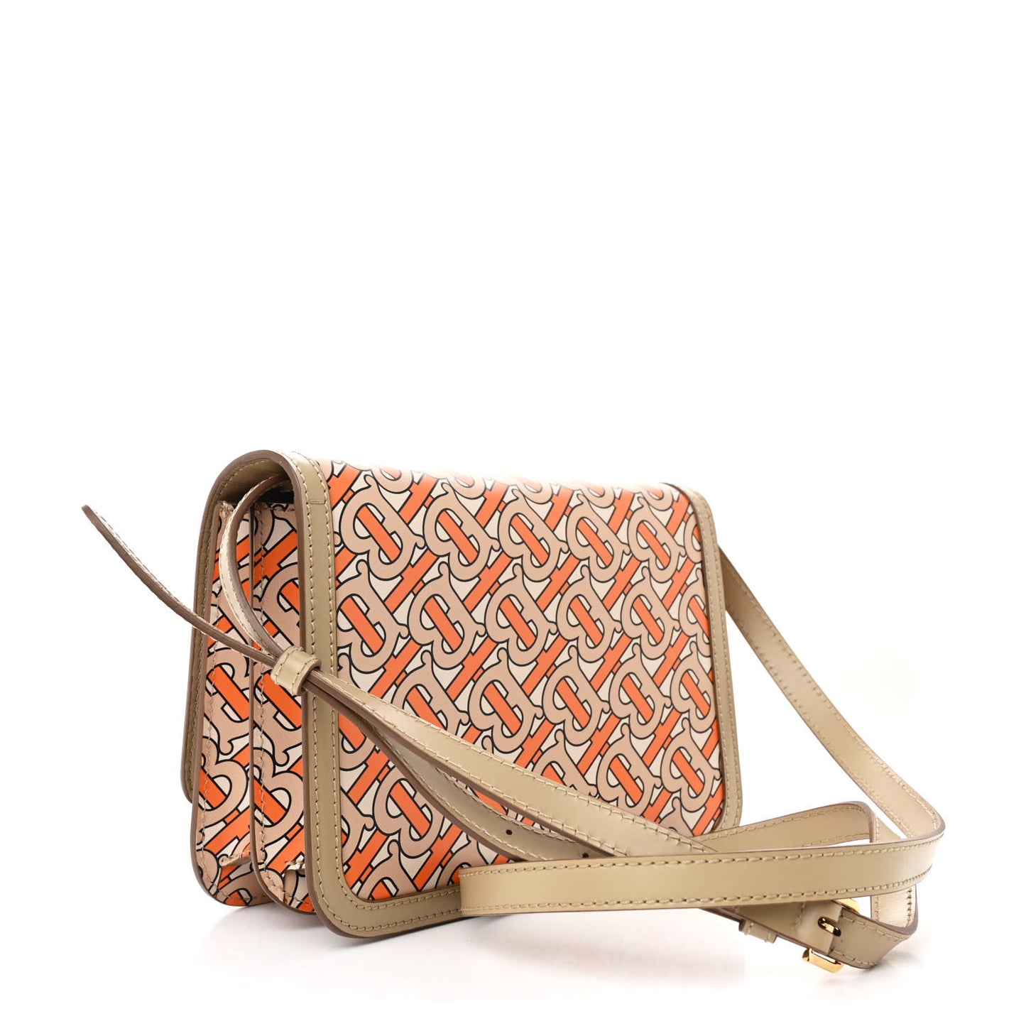 Calfskin Monogram Small TB Bag Bright Orange
