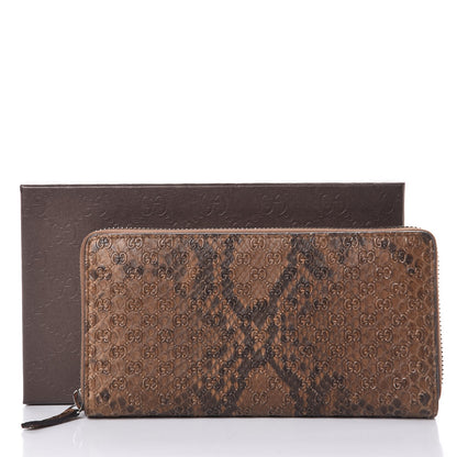 Gucci Python Microguccissima GG Zip Around Wallet Brown 9 of 9