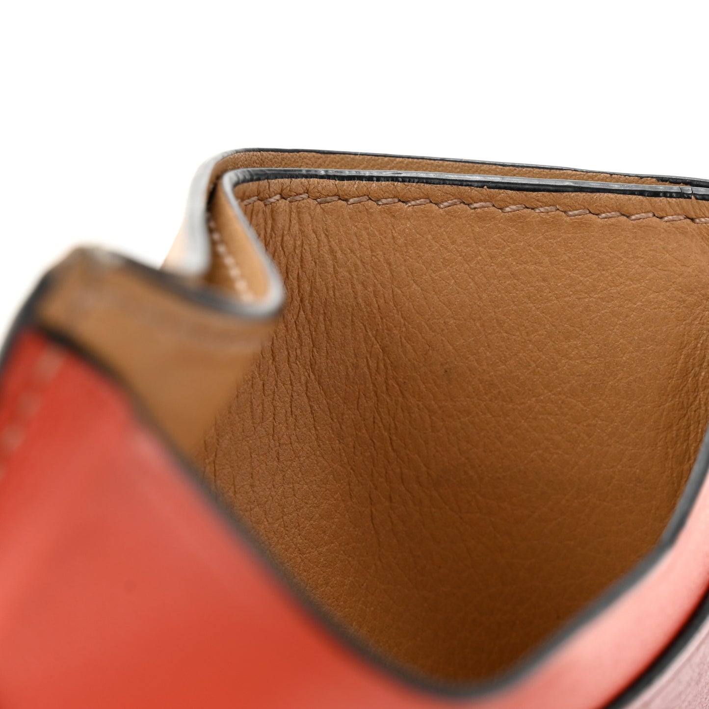 Calfskin Puzzle Colorblock Card Holder Multicolor