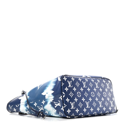 Louis Vuitton Monogram Escale Neverfull MM Blue 3 of 4