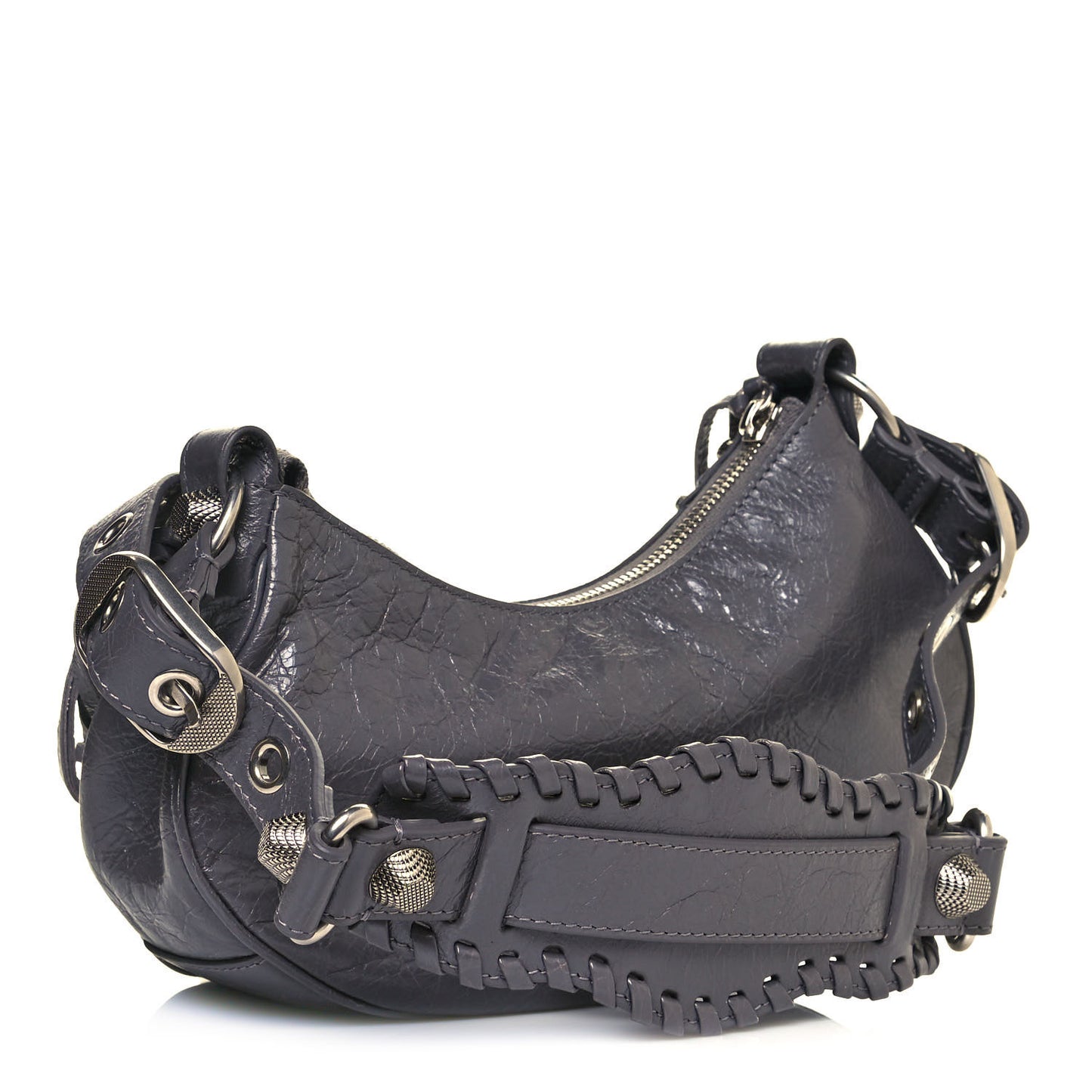 Agneau Arena Le Cagole Shoulder Bag XS Dark Grey