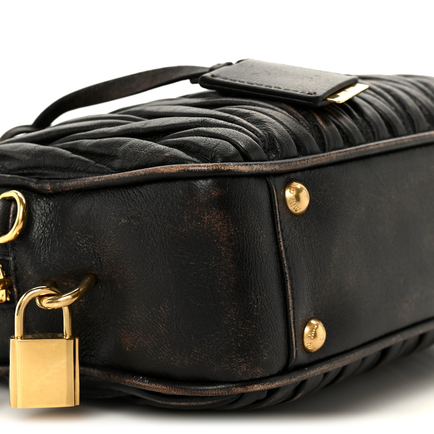 Miu Miu Nappa Matelasse Arcadie Top Handle Bag Sabbia Caffe 9 of 13