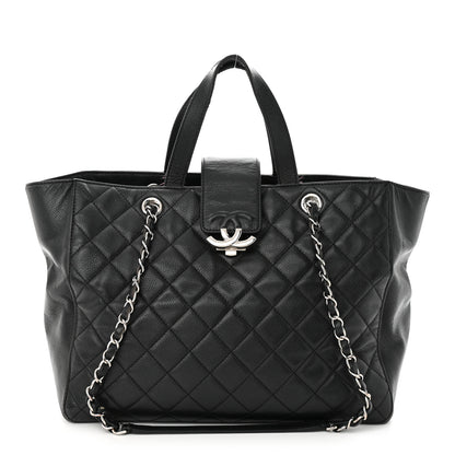 Chanel Caviar Quilted Large CC Box Shopping Tote Black 1 of 18