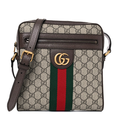 Gucci GG Supreme Monogram Web Small Ophidia Messenger Bag Brown 1 of 10