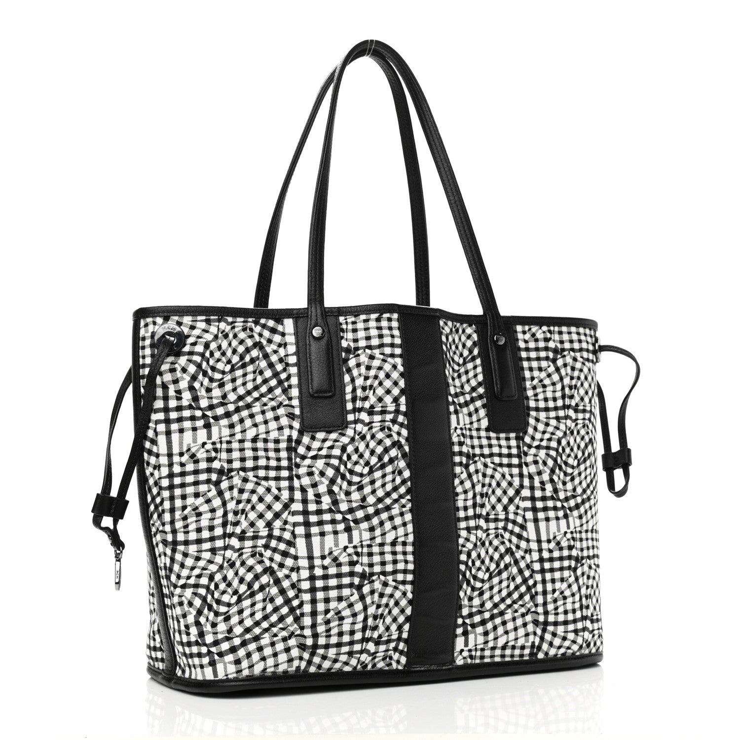 MCM Visetos Medium Reversible Shopper Tote Black 7 of 20