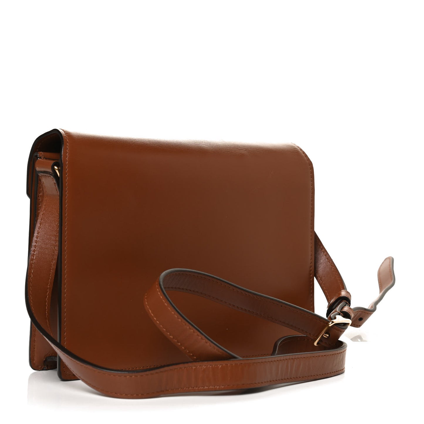 Calfskin Medium Margaux Shoulder Bag Brick Ebony