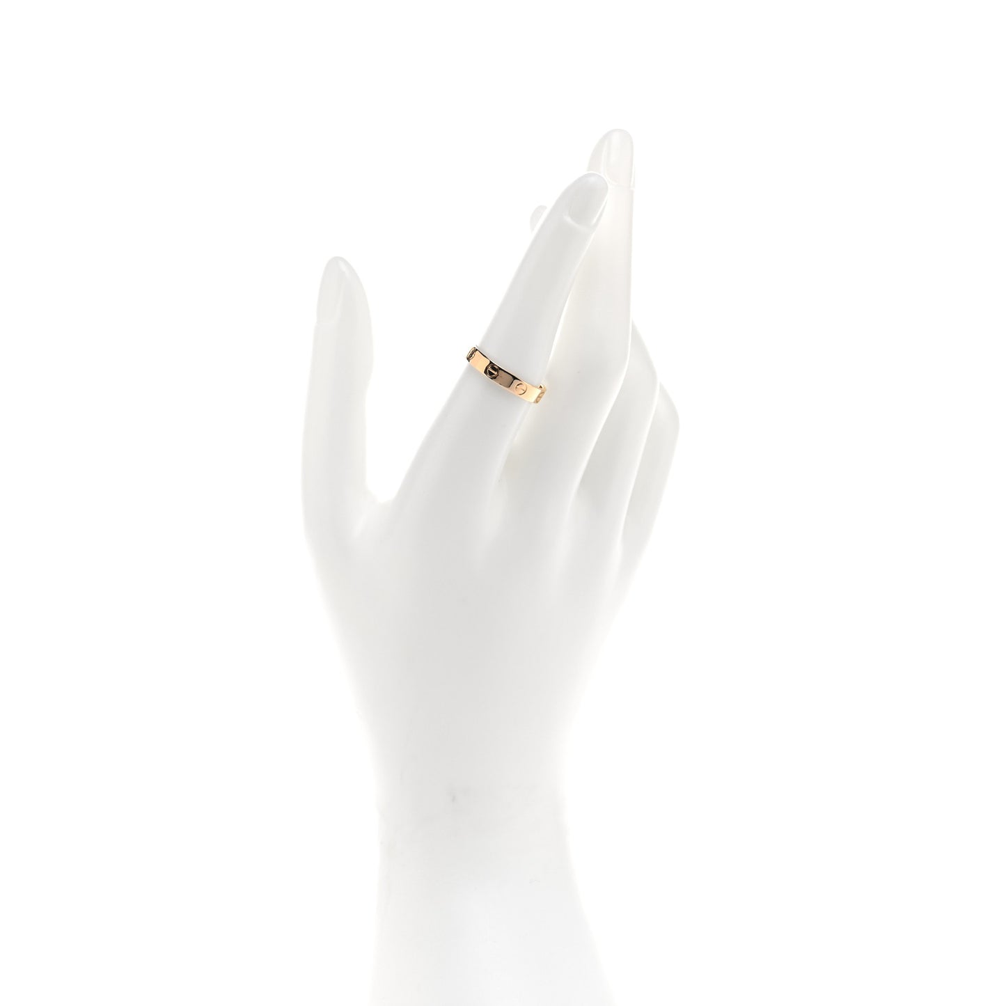 18K Yellow Gold 3.5mm LOVE Wedding Band Ring 55 7.25