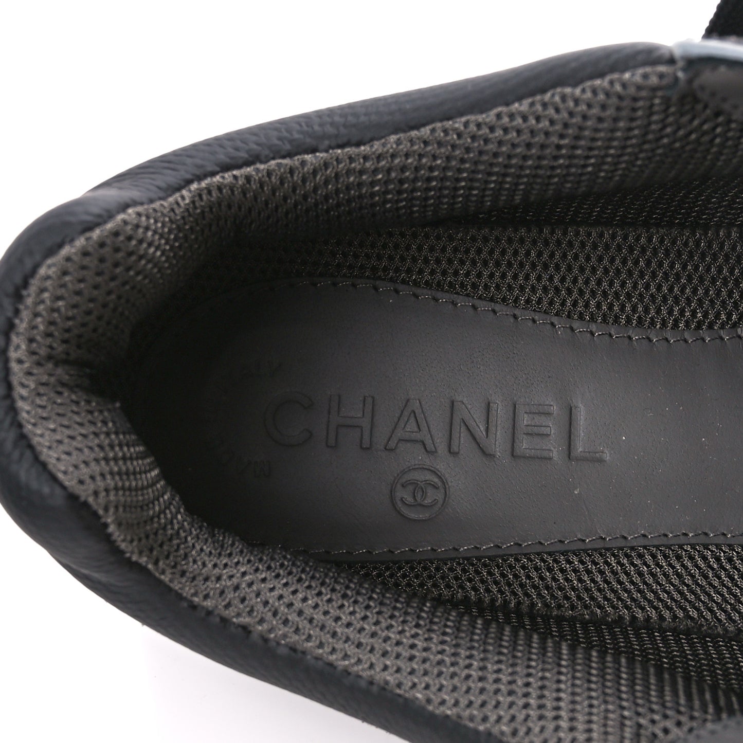 Calfskin Suede CC Sneakers 40 Black Grey