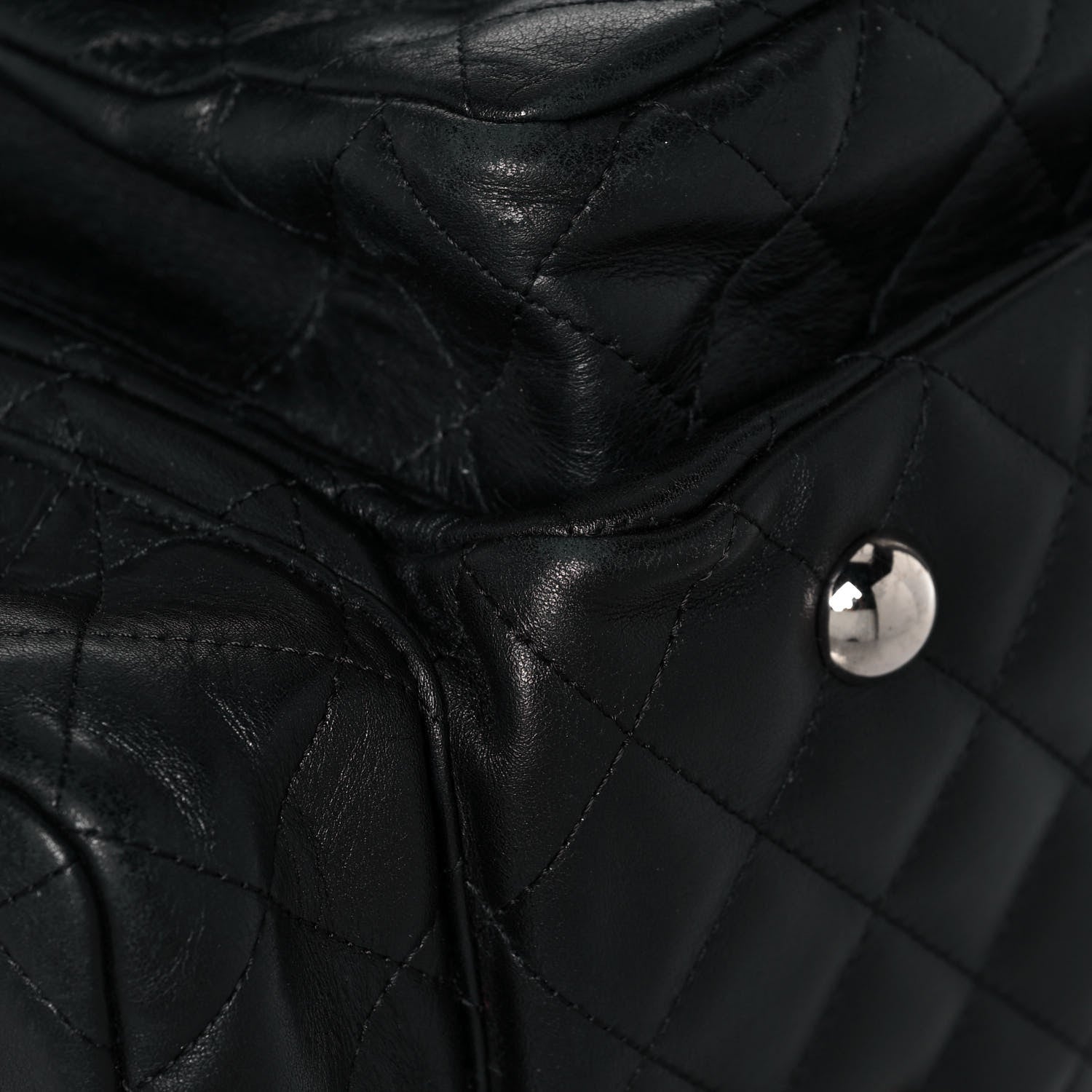 Chanel Calfskin Quilted Large Cambon Multipocket Reporter Black White 8 of 12