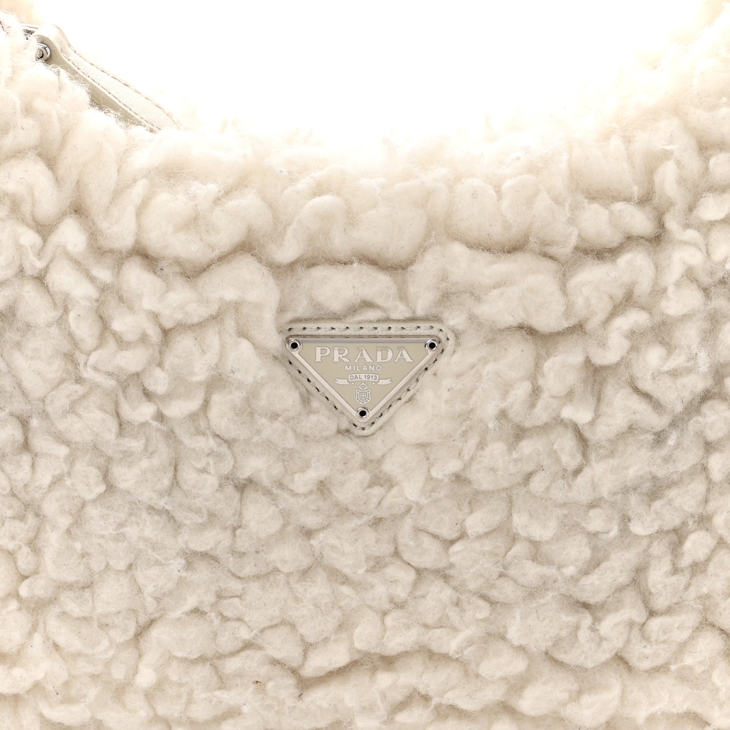 Prada Cashmere Mini Re-Edition 2000 Bag Naturale 8 of 10