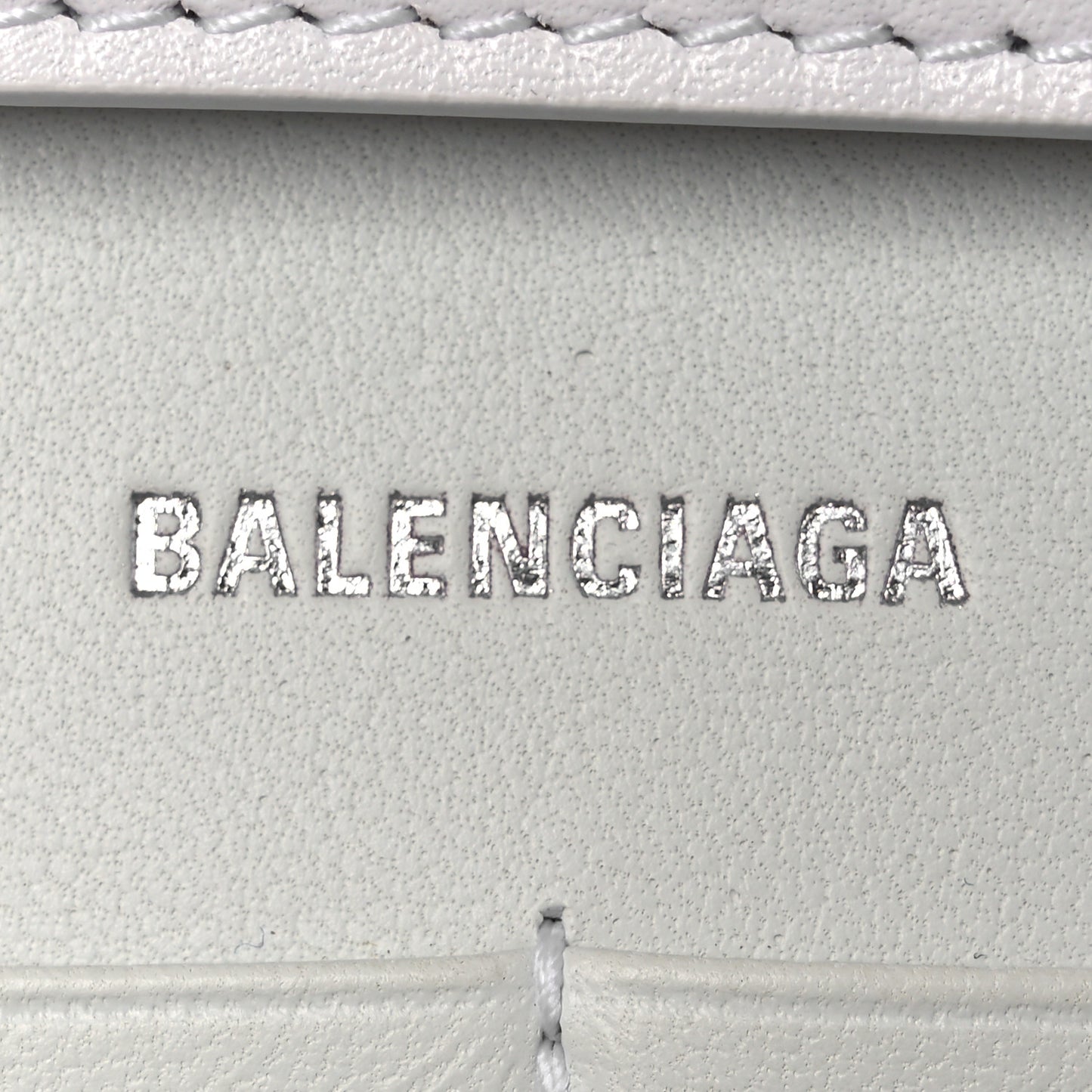 Shiny Box Calfskin Strass Hourglass Chain Bag White