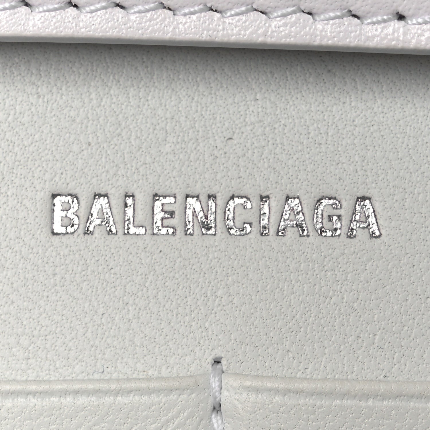 Balenciaga Shiny Box Calfskin Strass Hourglass Chain Bag White 6 of 14