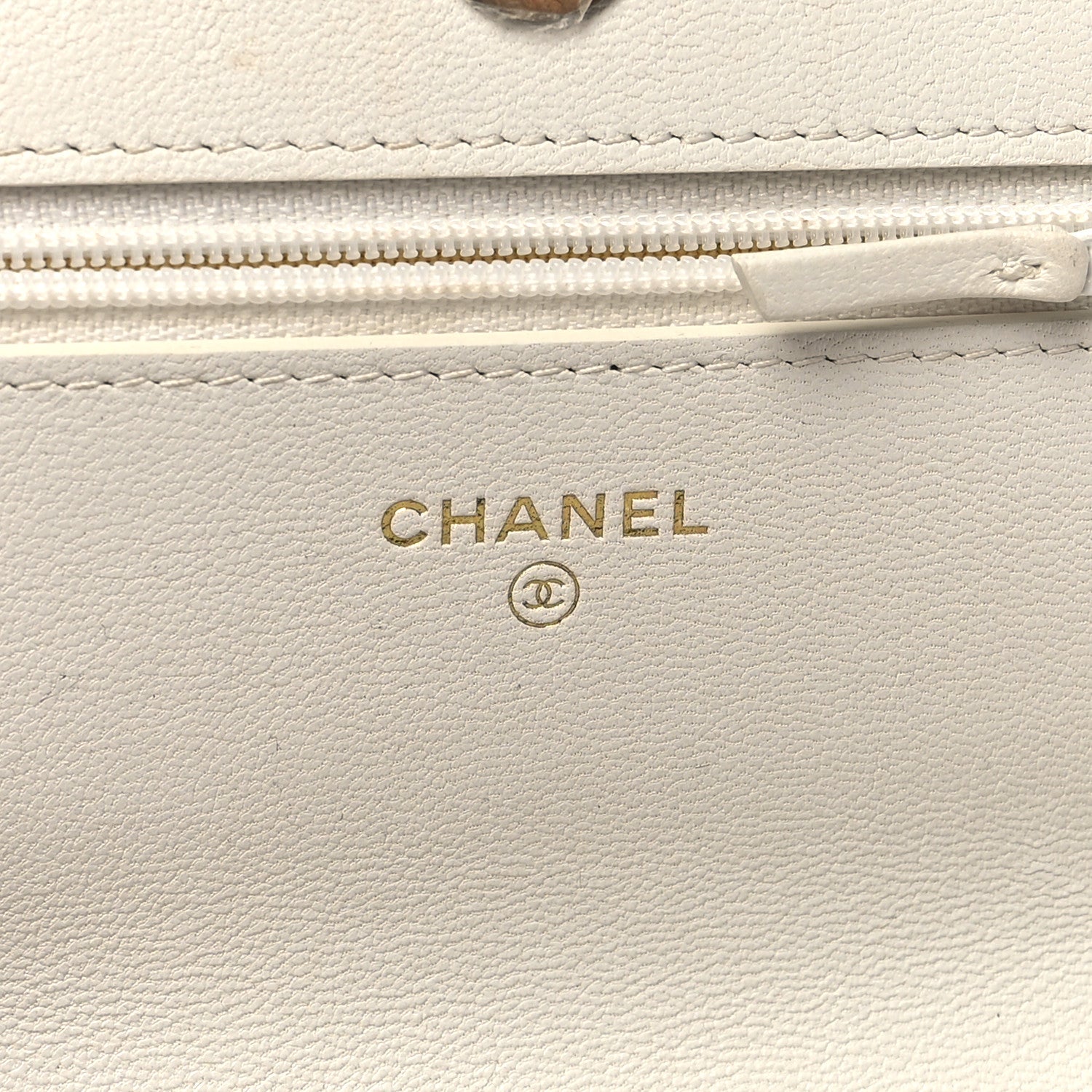 Chanel Printed Goatskin Quilted Chanel 19 Wallet On Chain WOC White Multicolor 6 of 14