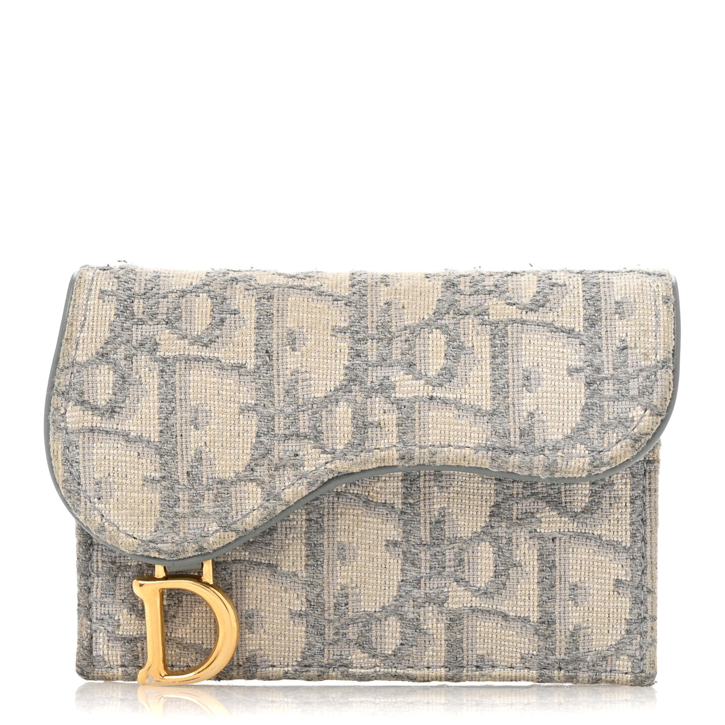 Oblique Saddle Card Holder Gray