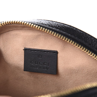 Gucci Suede Patent Web Mini Ophidia Round Shoulder Bag Black 8 of 10