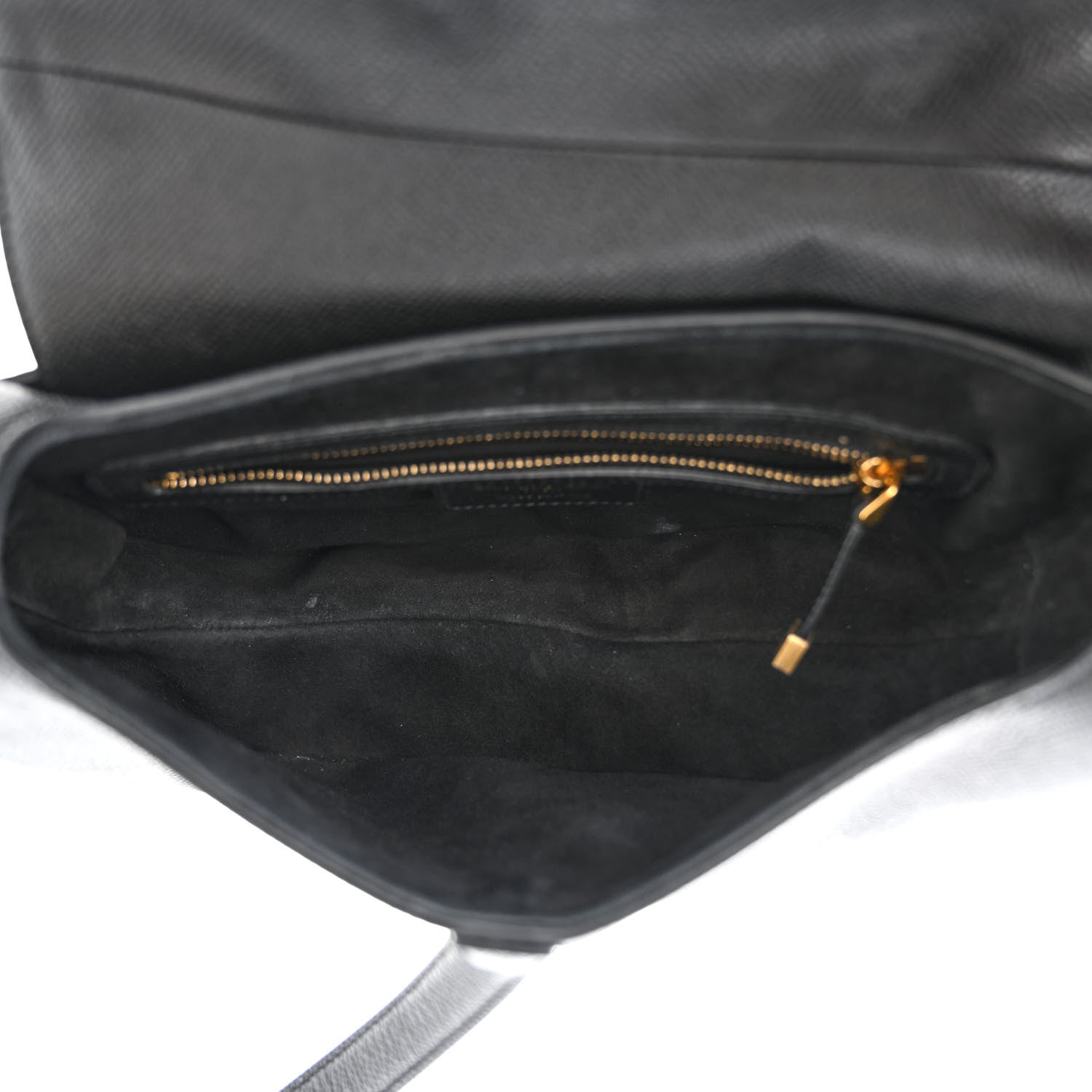 Christian Dior Grained Calfskin Saddle Bag Black 5 of 10