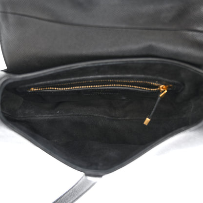 Christian Dior Grained Calfskin Saddle Bag Black 5 of 10