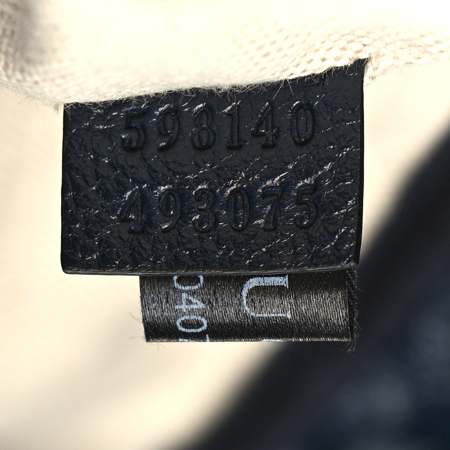 Textured Dollar Calfskin Web Medium Ophidia Double Buckle Backpack Blue Agata