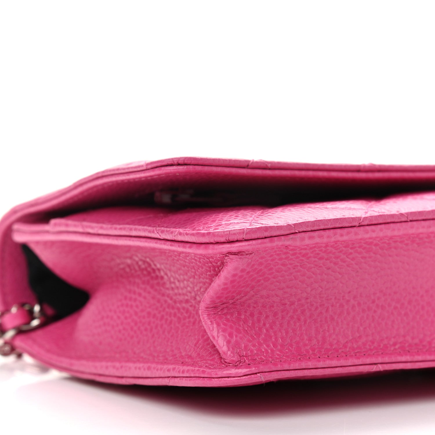 Chanel Caviar Quilted Wallet on Chain WOC Fuchsia 9 of 13