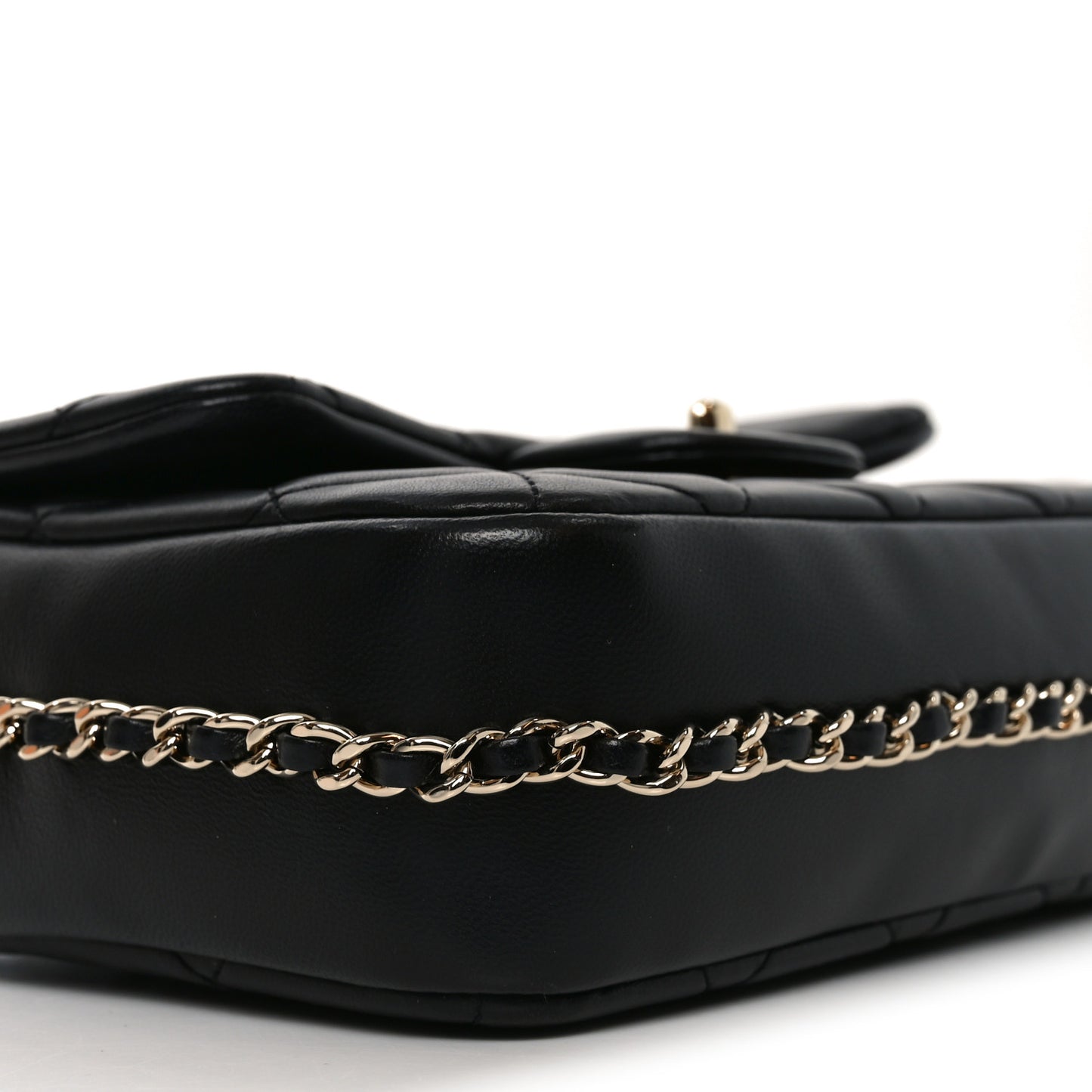 Lambskin Quilted Small My Precious Flap Black