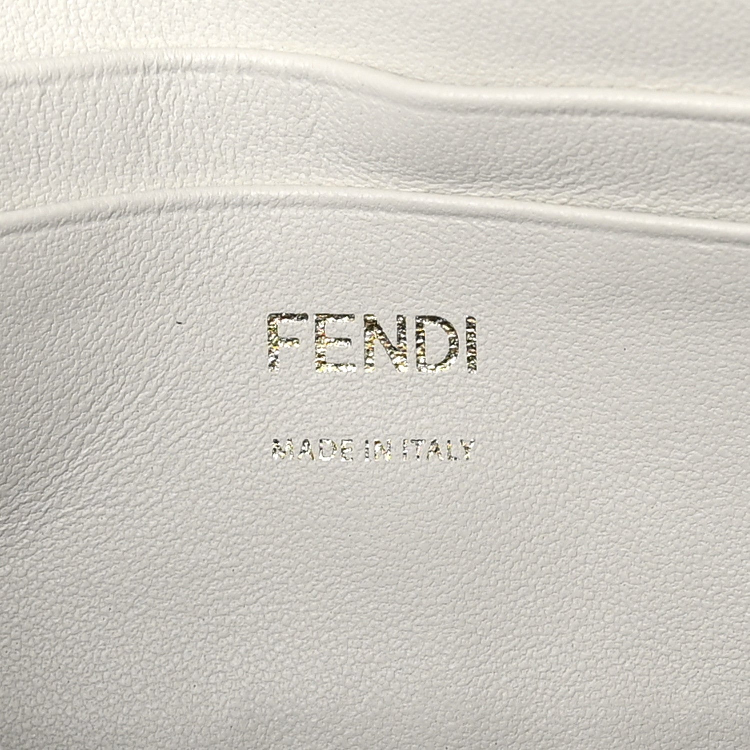 Fendi Nappa FF 1974 Embossed Mini Baguette White 6 of 10