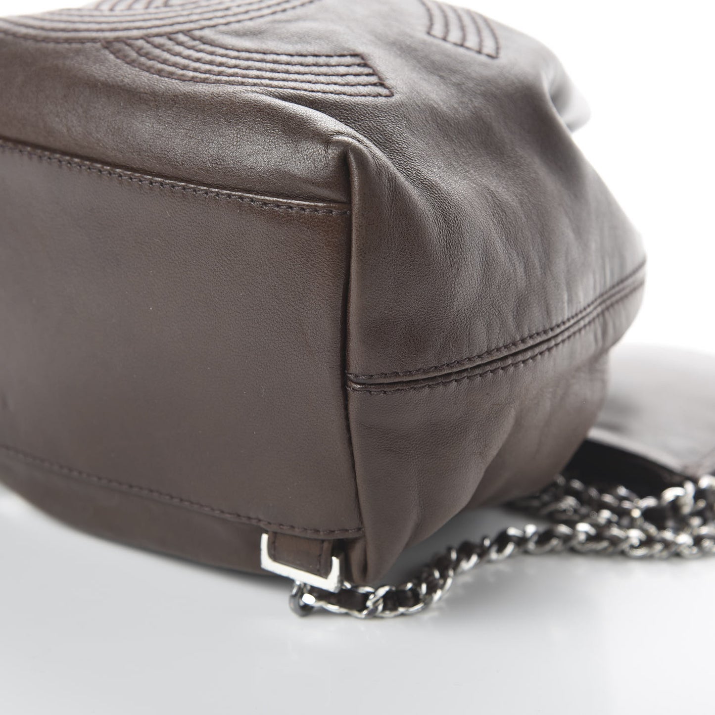Lambskin CC Drawstring Backpack Brown