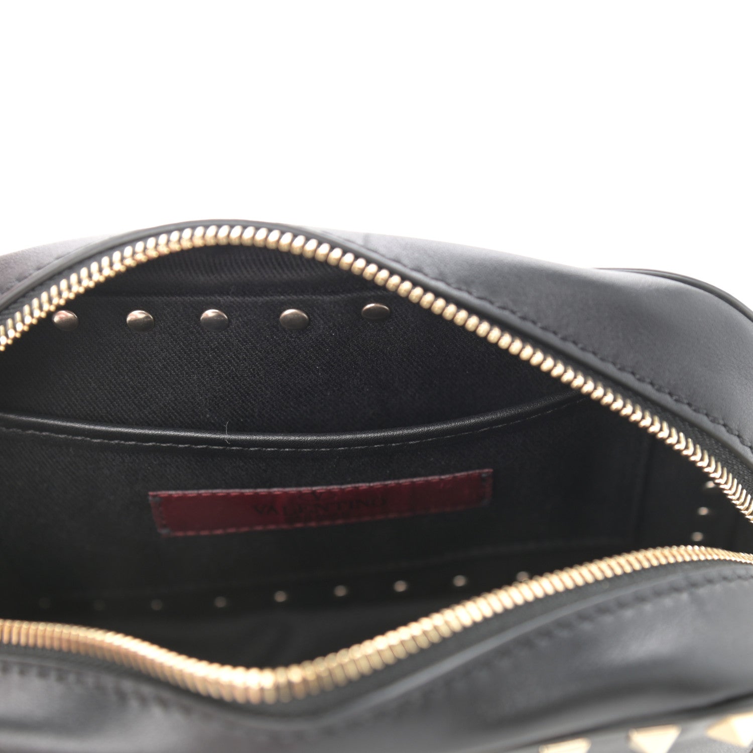 Valentino Garavani Calfskin Rockstud Camera Crossbody Bag Black 10 of 10