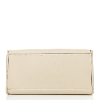 Fendi Vitello King Plexiglass Logo Embossed Large Fendi Sunshine Shopper Tote White Ice 13 of 17