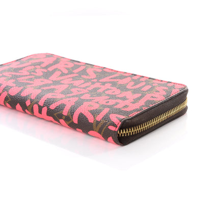 Louis Vuitton Monogram Graffiti Zippy Wallet Fuchsia 6 of 12