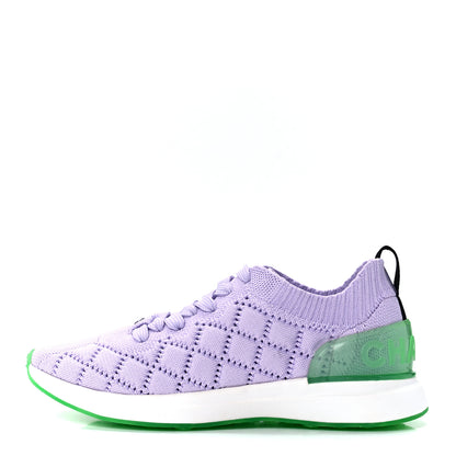 Chanel Mixed Fibers Quilted Womens CC Sneakers 36 Purple 1 of 8