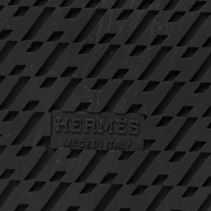 Hermes Suede Goatskin Womens Chypre Sandals 35 Black 8 of 10
