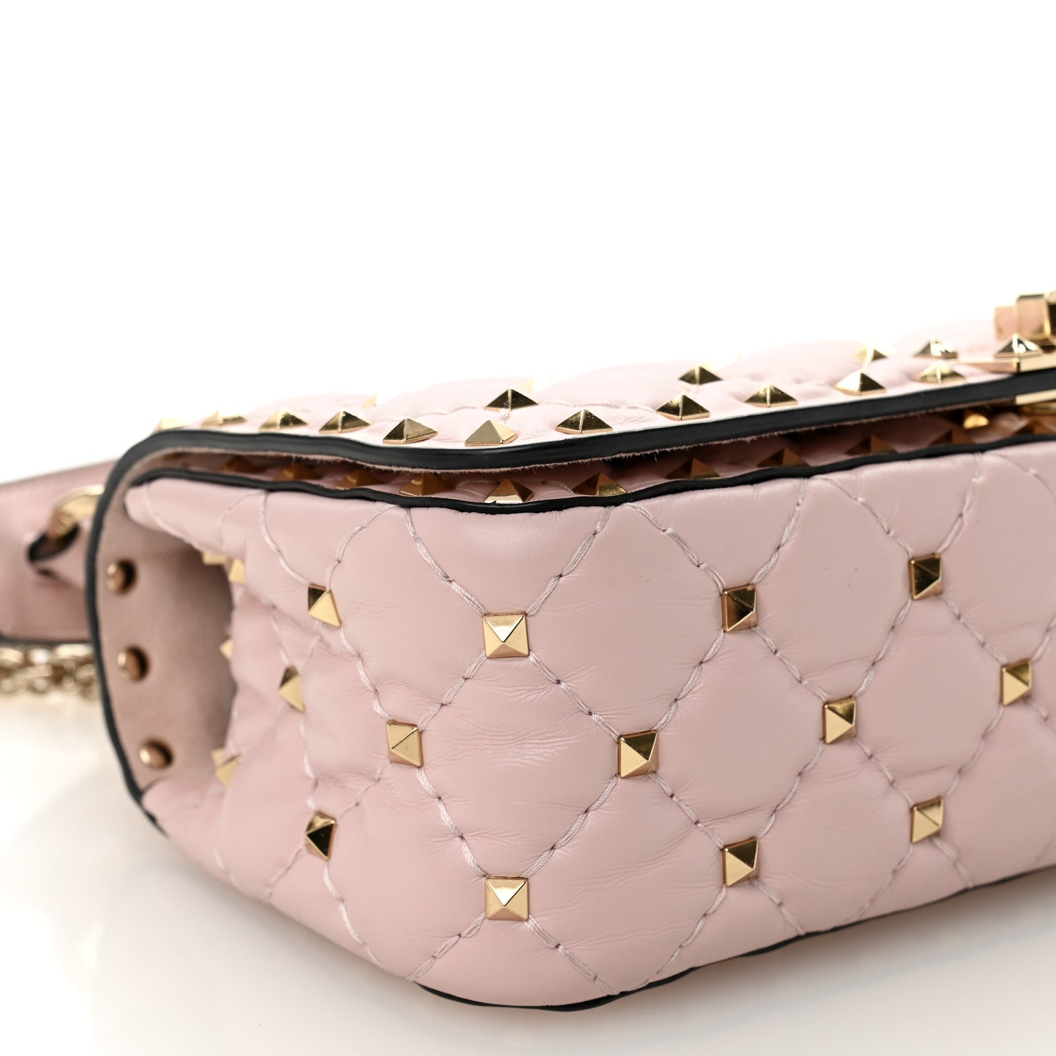 Valentino Garavani Calfskin Rockstud Spike Convertible Shoulder Bag Light Pink 8 of 10