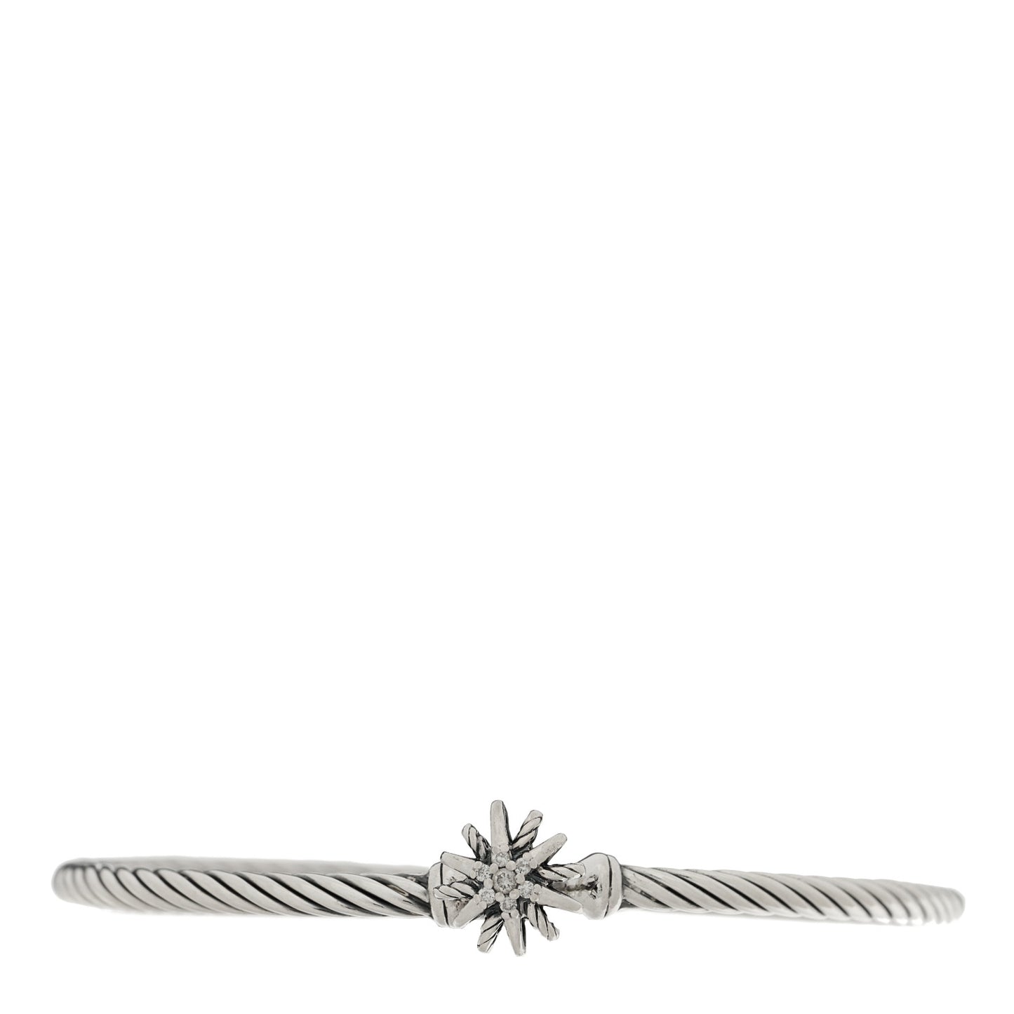Sterling Silver Diamond Starburst Bracelet