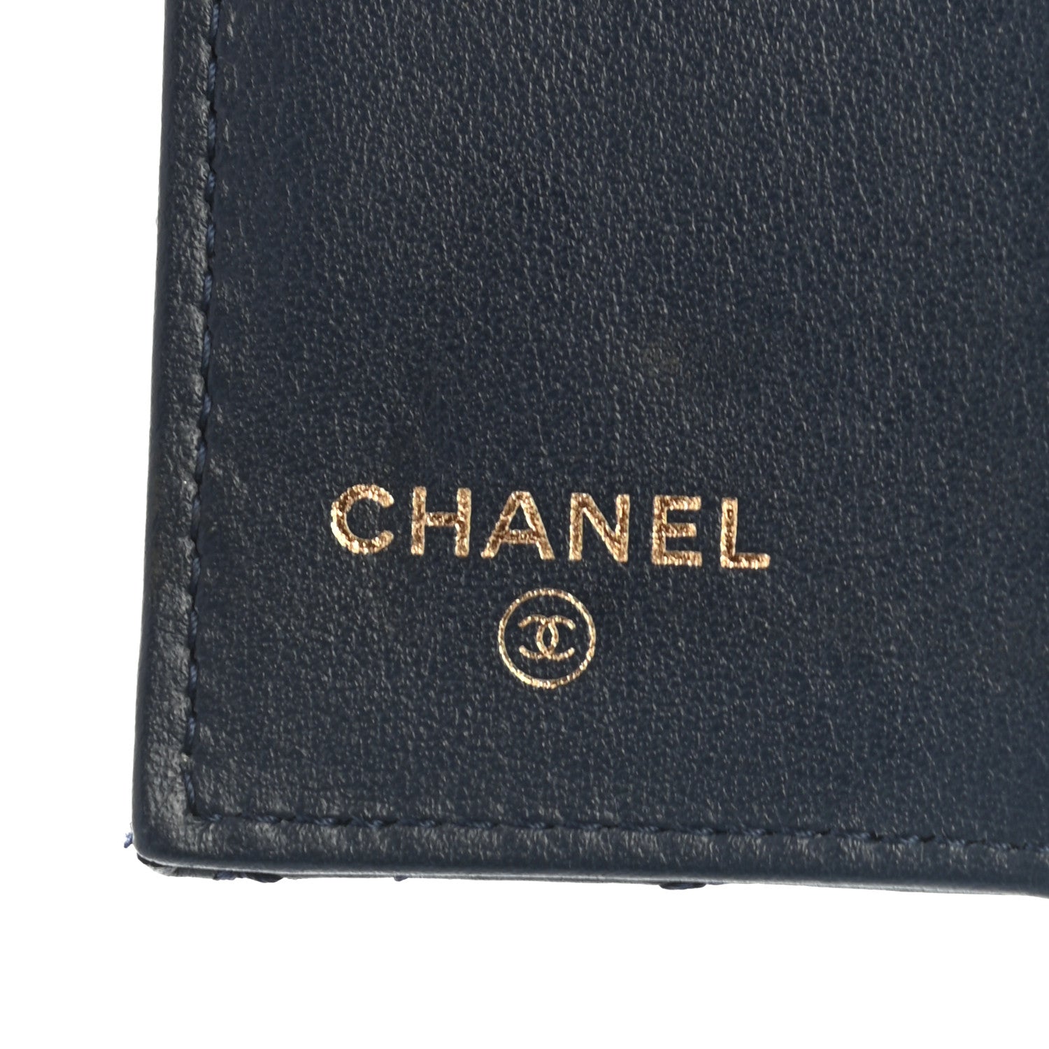 Chanel Lambskin Camellia Embossed 4 Key Holder Navy 6 of 8