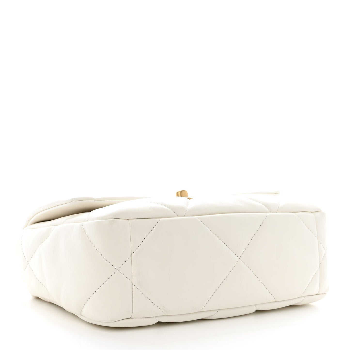Lambskin Quilted Medium Chanel 19 Flap White