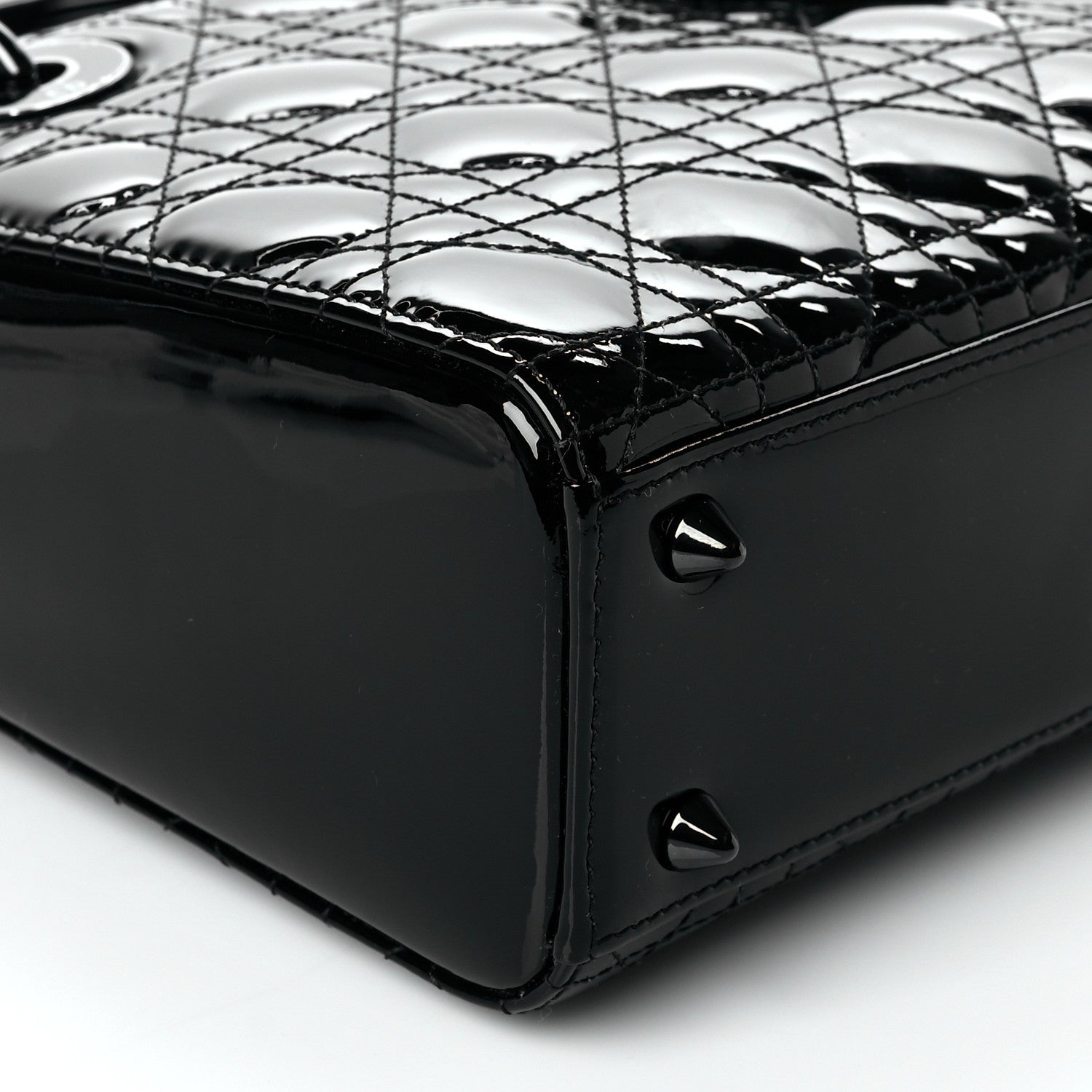 Christian Dior Patent Cannage Small Lady Dior Black 9 of 10