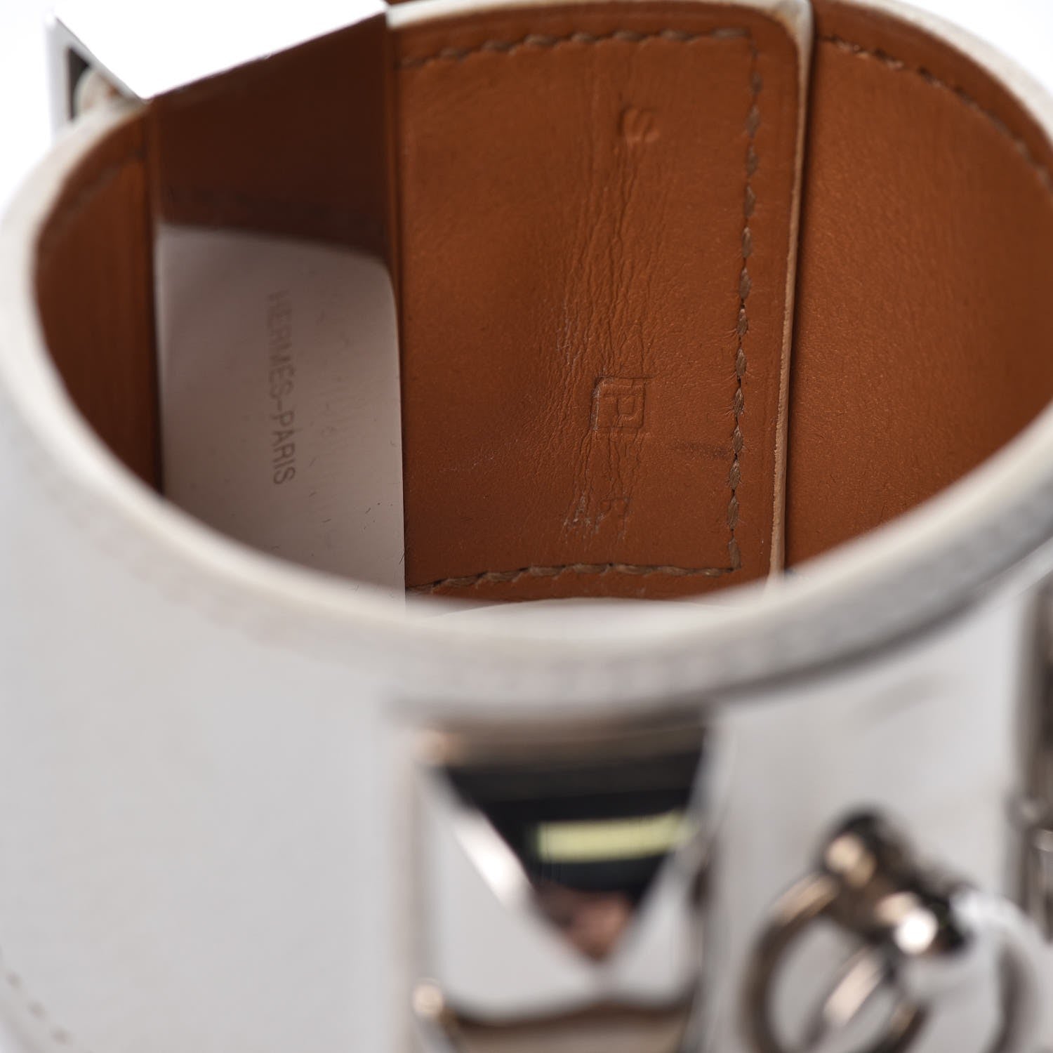 Hermes Epsom Collier de Chien CDC Bracelet S White 6 of 10