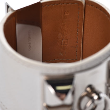 Hermes Epsom Collier de Chien CDC Bracelet S White 6 of 10