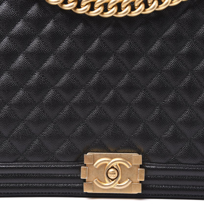 Chanel Caviar Quilted Large Boy Flap Black 9 of 10