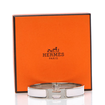 Hermes Enamel Narrow Clic Clac H Bracelet GM Rose Nymph 6 of 6