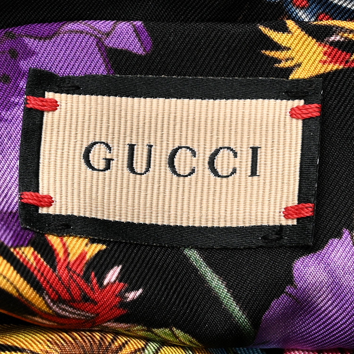 Gucci Silk Monogram Flora Print Headband M Black 4 of 5