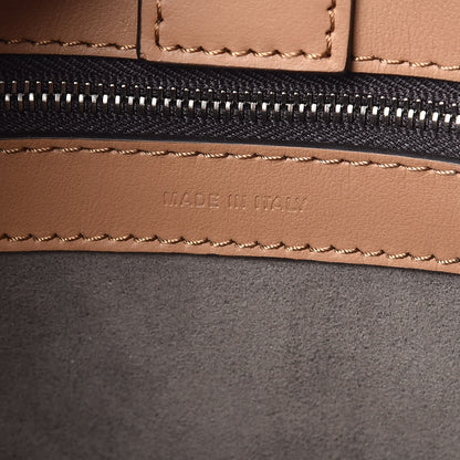 Fendi Vitello Century F is Fendi Whipstitch Threads FF Embossed Small Runaway Satchel Tobacco Orzo 6 of 8