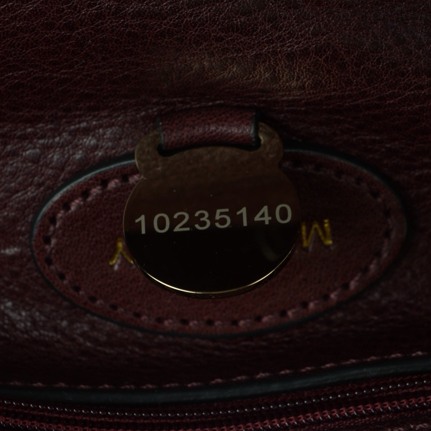 Natural Leather Small Bayswater Oxblood
