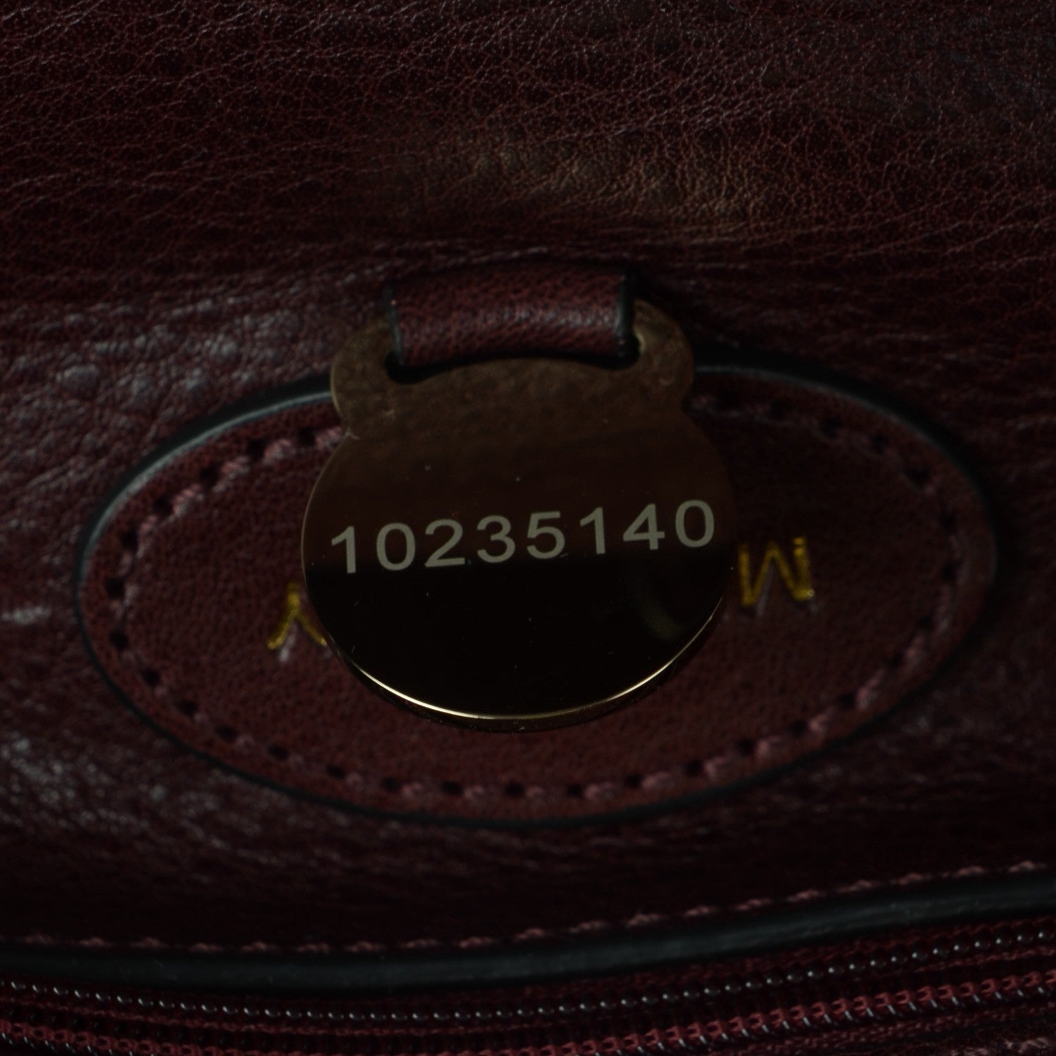 Mulberry Natural Leather Small Bayswater Oxblood 10 of 12