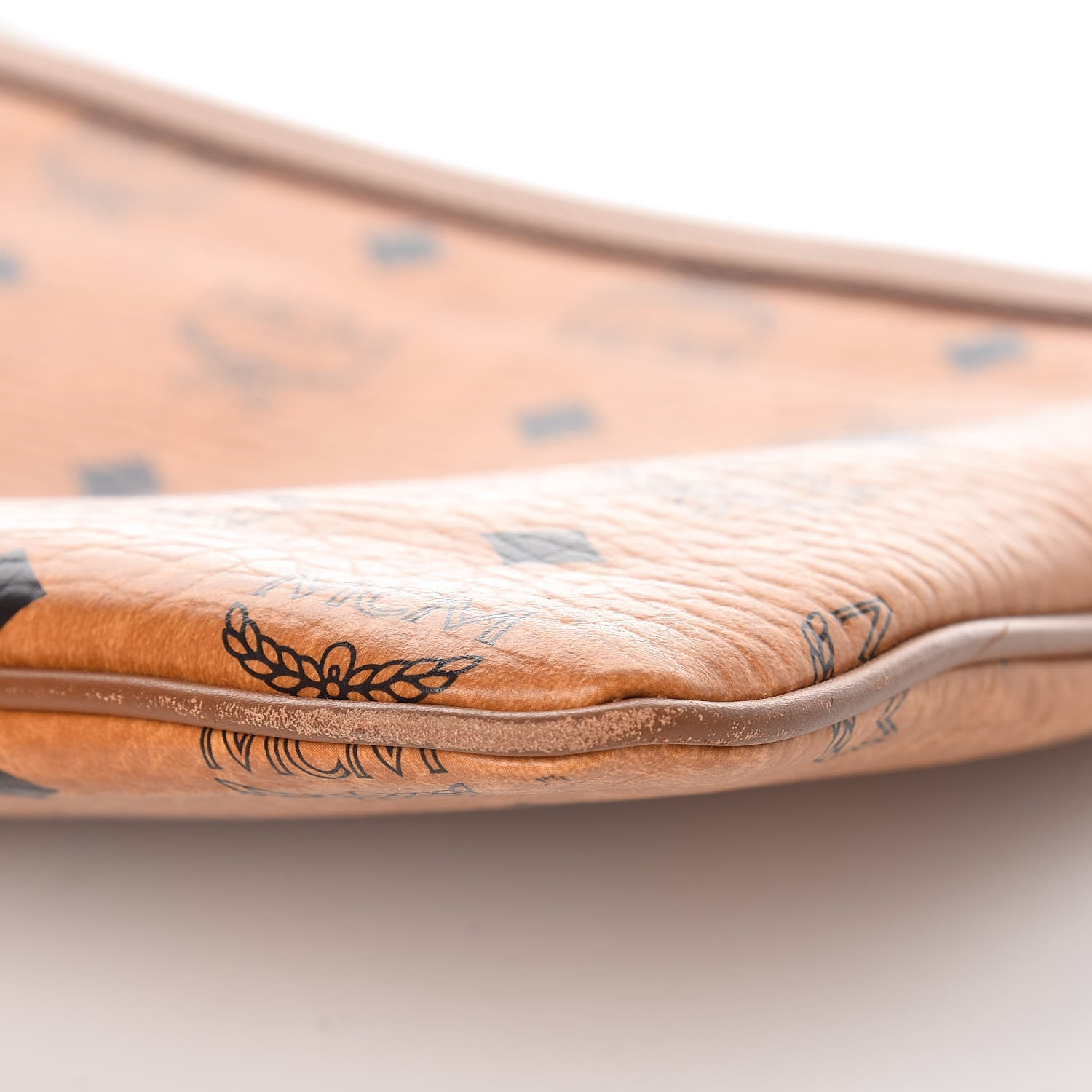 MCM Visetos Medium Stark Wristlet Pouch Cognac 9 of 9