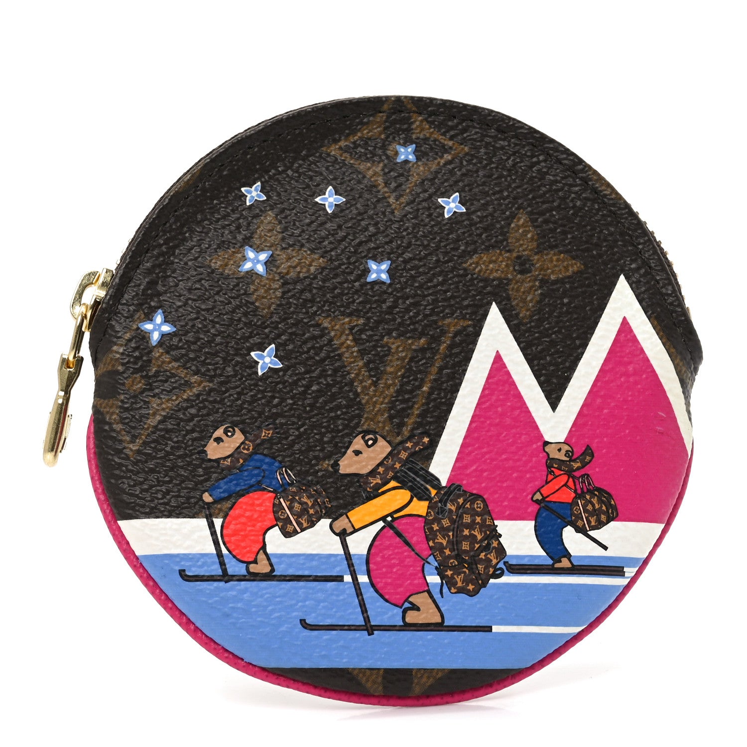 Louis Vuitton Monogram 2018 Christmas Animation Round Coin Purse 1 of 7