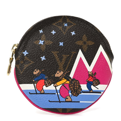 Louis Vuitton Monogram 2018 Christmas Animation Round Coin Purse 1 of 7