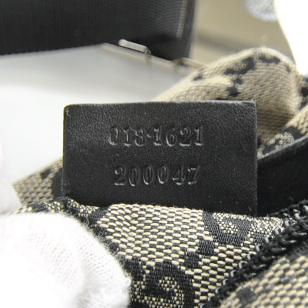 Gucci GG Monogram Web Double Pocket Belt Bag Navy Black 7 of 8